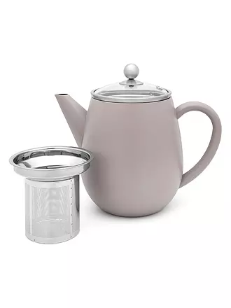 BREDEMEIJER | Théière Duet® Eva 1,1L double paroi Noir/Verre | hellgrau